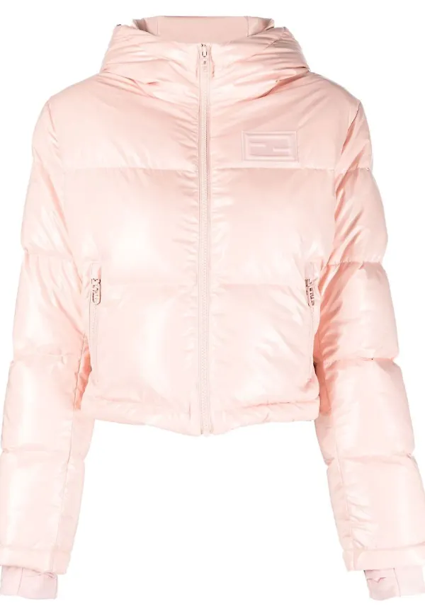 Fendi dunjacka i puffmodell - Rosa