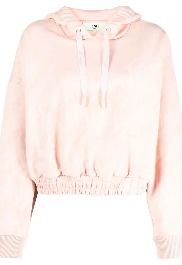 Fendi elastisk hoodie - Rosa
