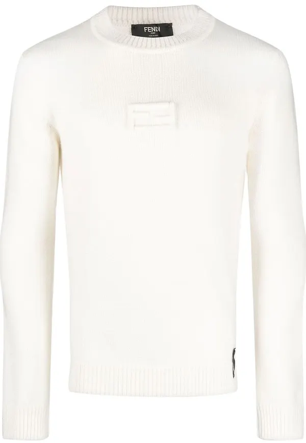 Fendi FF-präglad tröja - Neutral