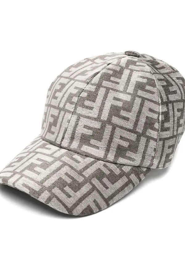 Fendi FF basebollkeps med monogram - Grå
