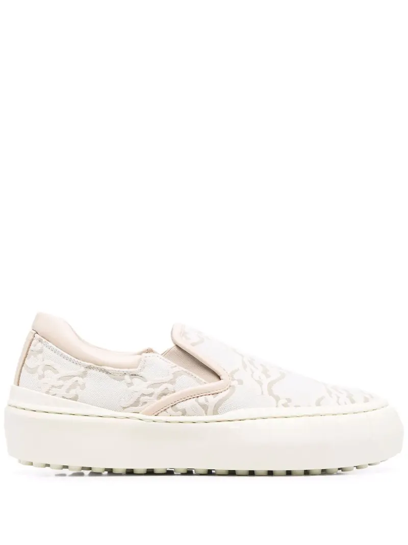Fendi FF Karligraphy slip on-sneakers - Neutral