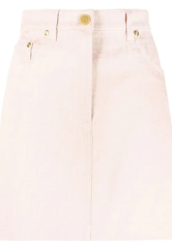 Fendi FF kort jeanskjol - Rosa