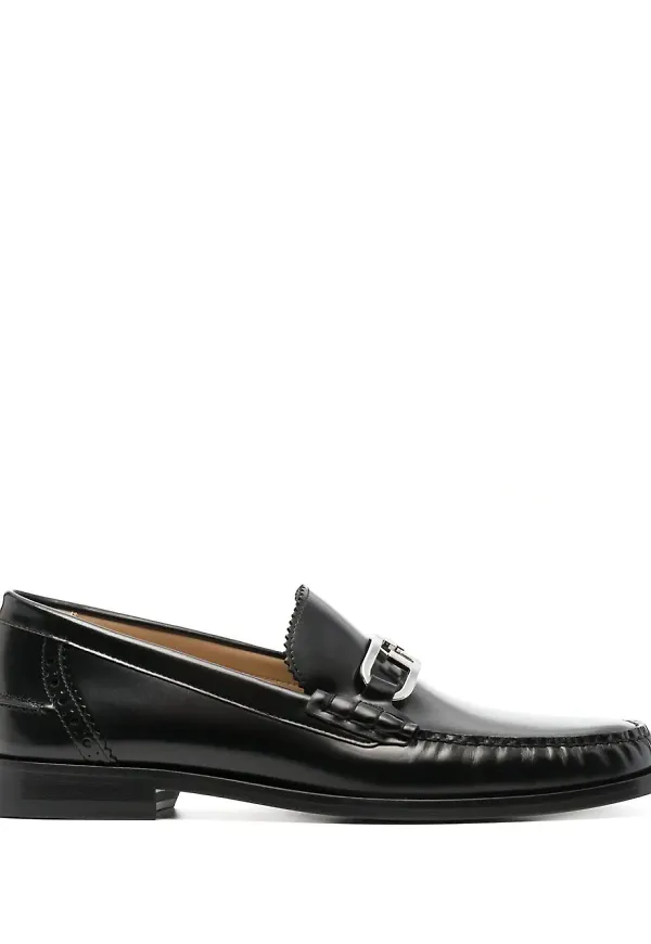 Fendi FF läderloafers - Svart