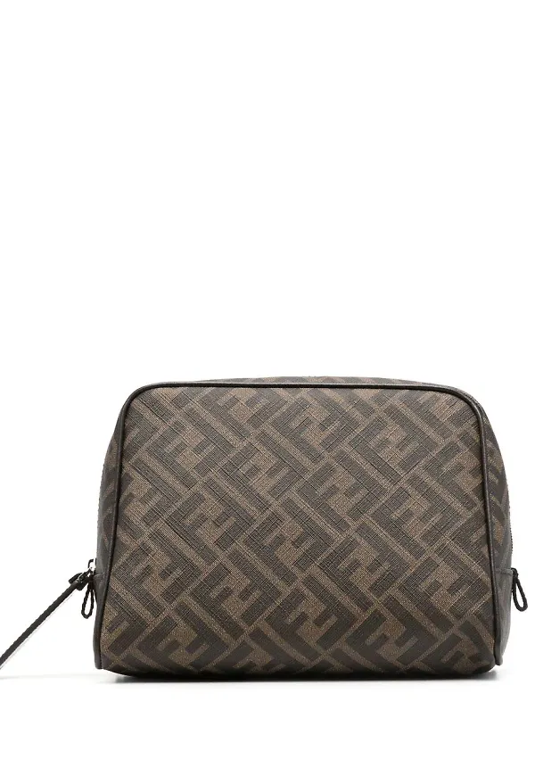 Fendi FF mönstrad necessär - Brun