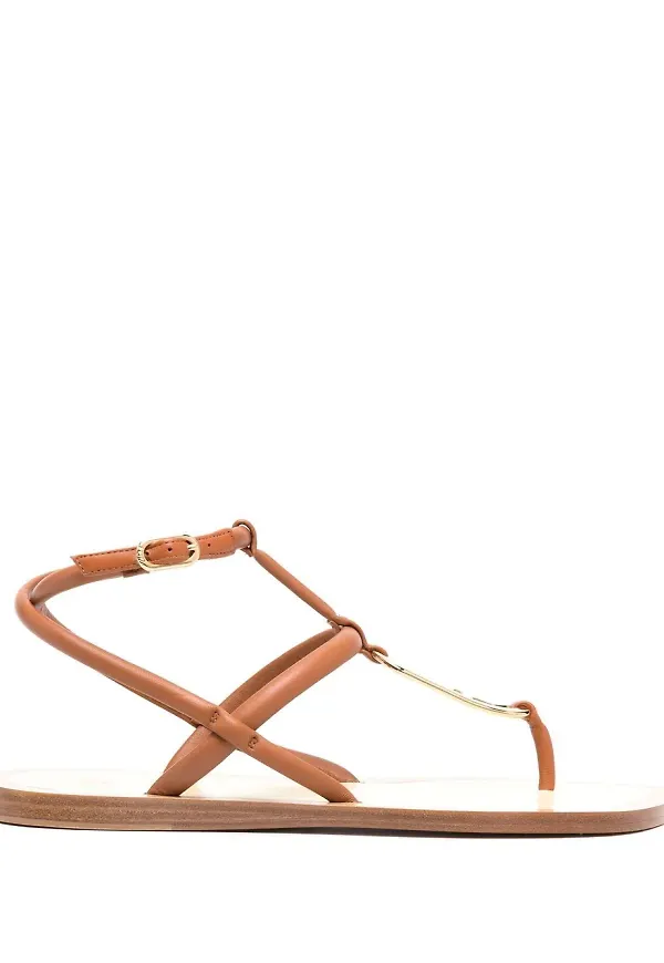 Fendi FF sandaler med remmar - Brun