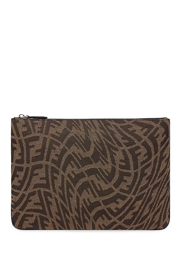 Fendi FF Vertigo pouch - Brun