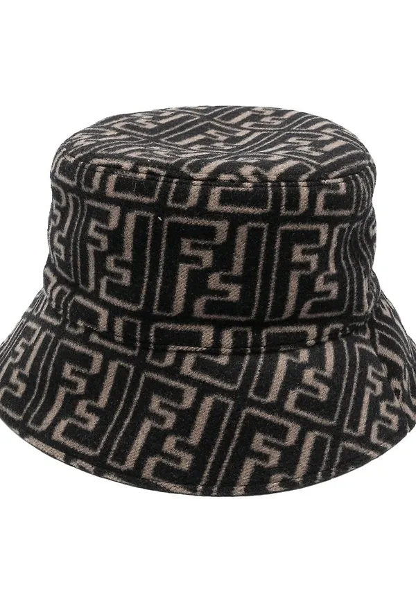 Fendi fiskehatt i jacquard - Svart