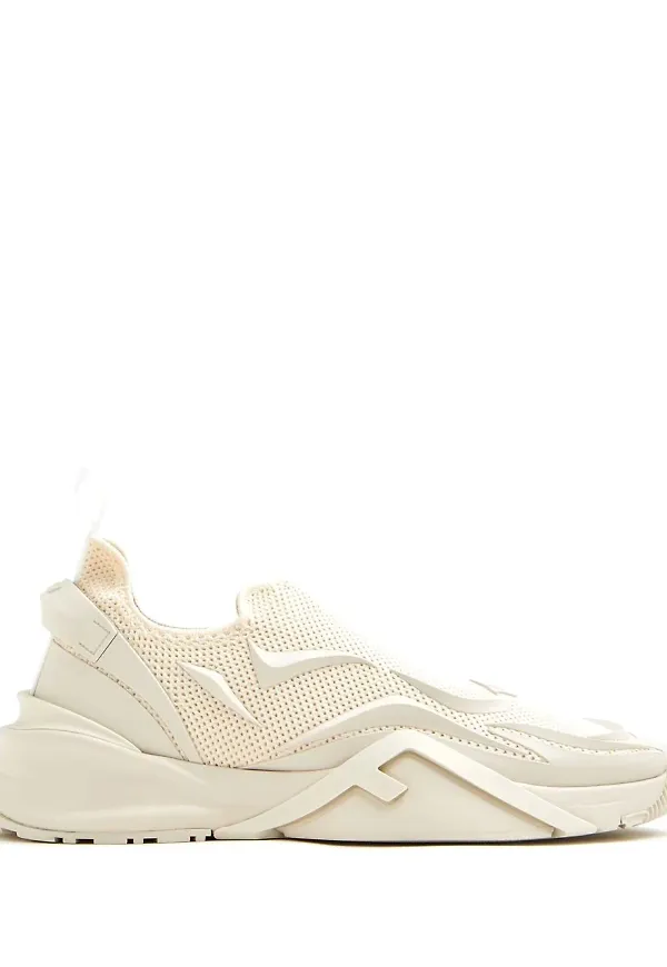 Fendi Flow låga slip on-sneakers - Vit