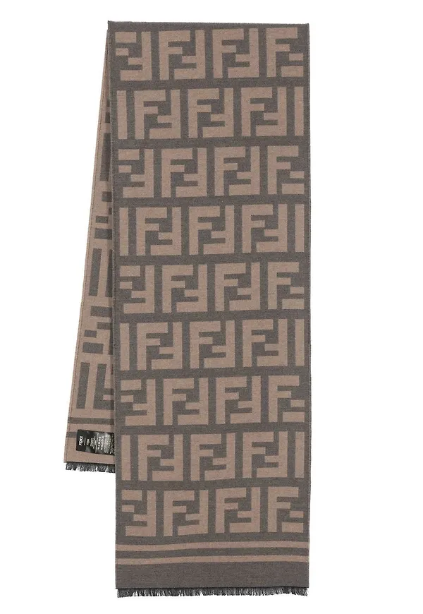 Fendi halsduk med monogram - Grå