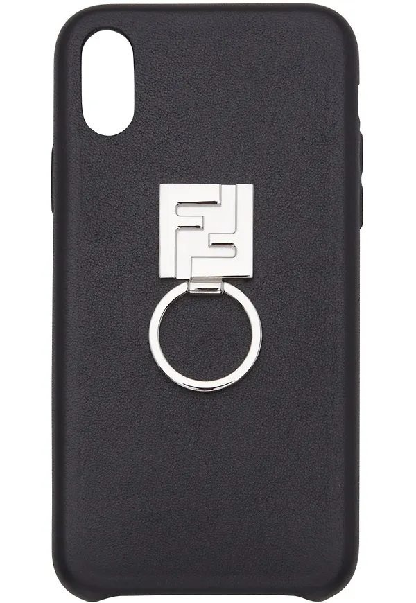 Fendi iPhone X-fodral med ring - Svart