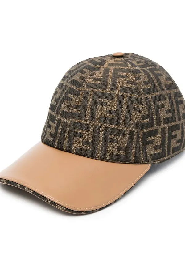 Fendi keps med broderad FF - Brun
