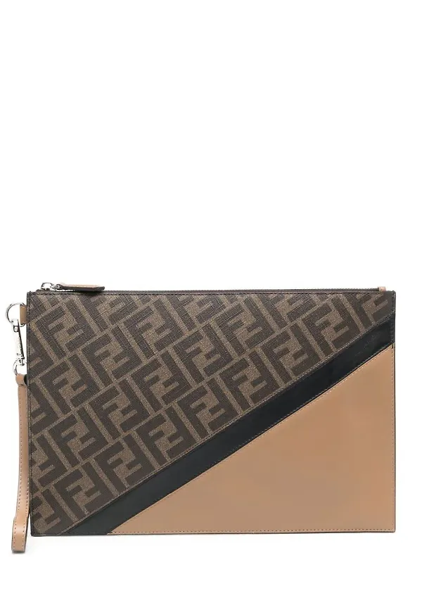 Fendi kuvertväska med monogram - Brun