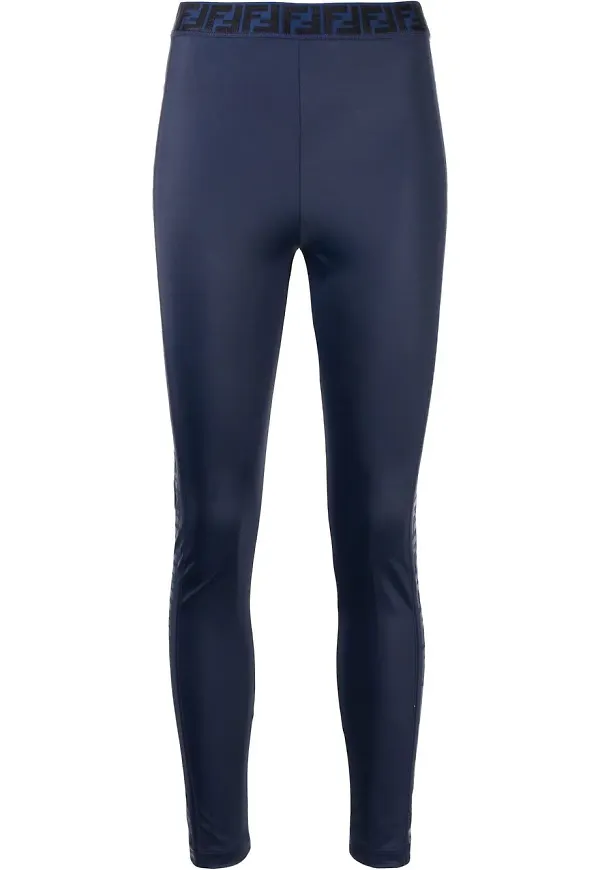 Fendi leggings med hög midja - Blå