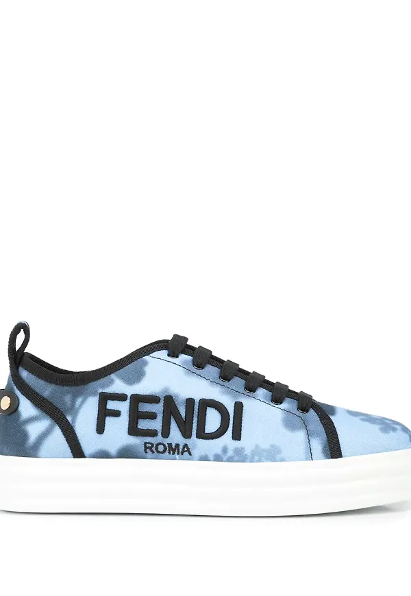 Fendi låga platåsneakers - Blå