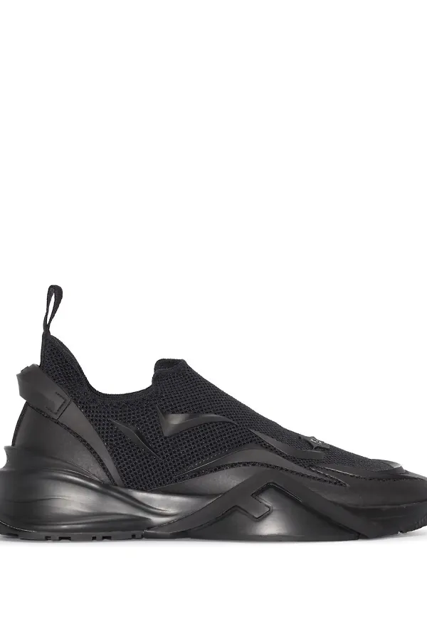 Fendi låga slip on-sneakers - Svart