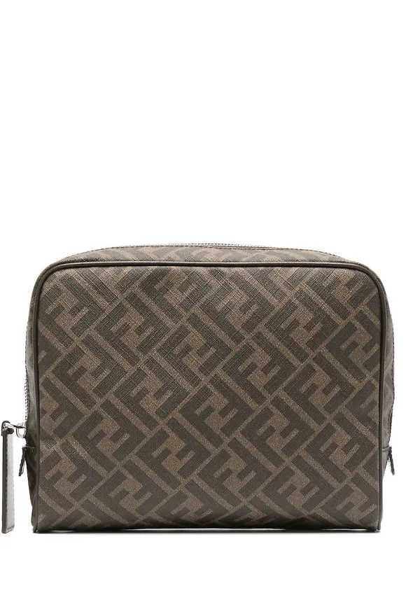 Fendi necessär med dragkedja - Brun
