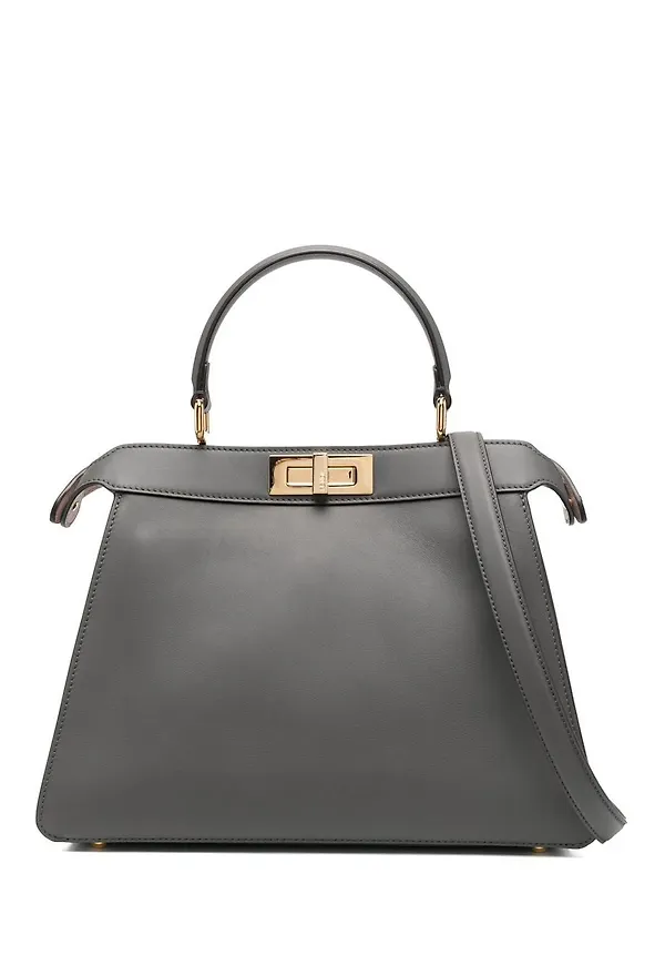 Fendi Peekaboo totebag i skinn - Grå