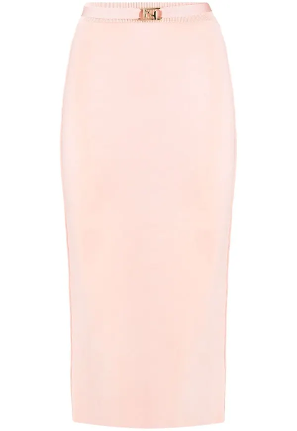 Fendi pennkjol med hög midja - Rosa