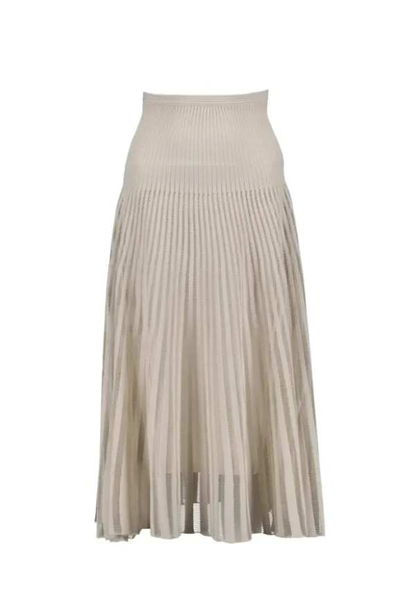 Fendi Pleated skirt Beige, Dam