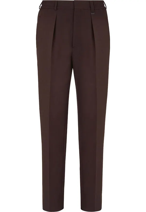 Fendi plisserade slacks - Brun