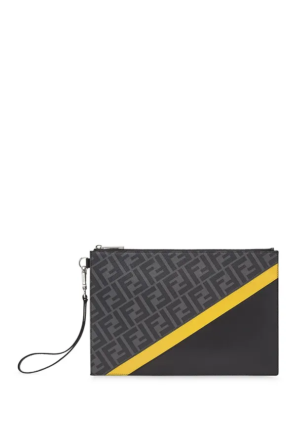 Fendi pouch med logotyp - Svart
