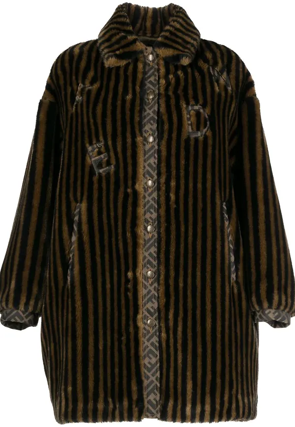Fendi Pre-Owned 1990-2000s Pequin faux-fur coat - Svart