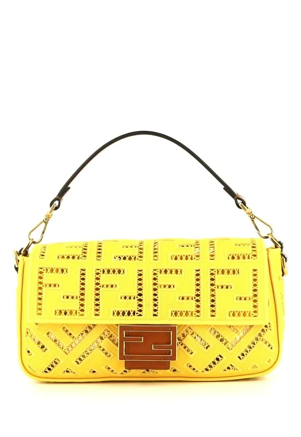 Fendi Pre-Owned 2020s Baguette embroidered shoulder bag - Gul