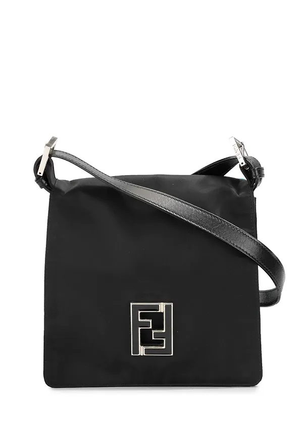 Fendi Pre-Owned axelväska med logotyp - Svart