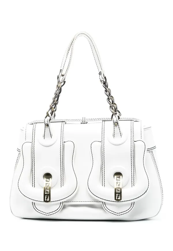 Fendi Pre-Owned B-Bag totebag från 2006 - Vit