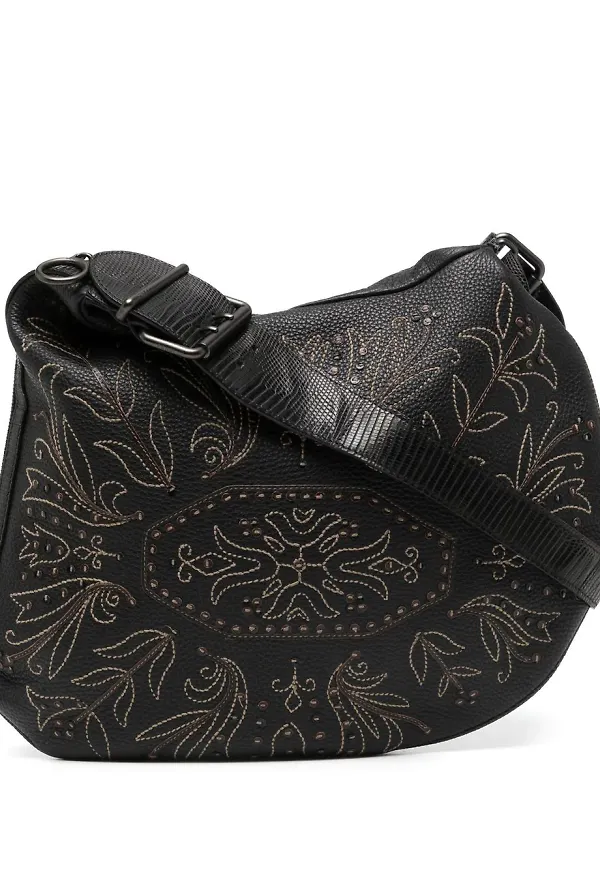 Fendi Pre-Owned broderad axelväska - Svart