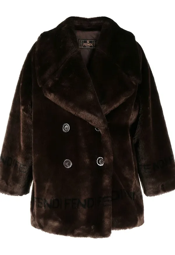 Fendi Pre-Owned dubbelknäppt kappa från 1990-2000-talet - Brun
