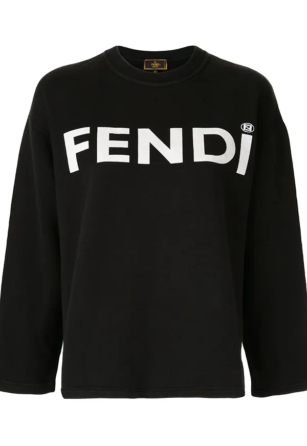 Fendi Pre-Owned långärmad topp - Svart