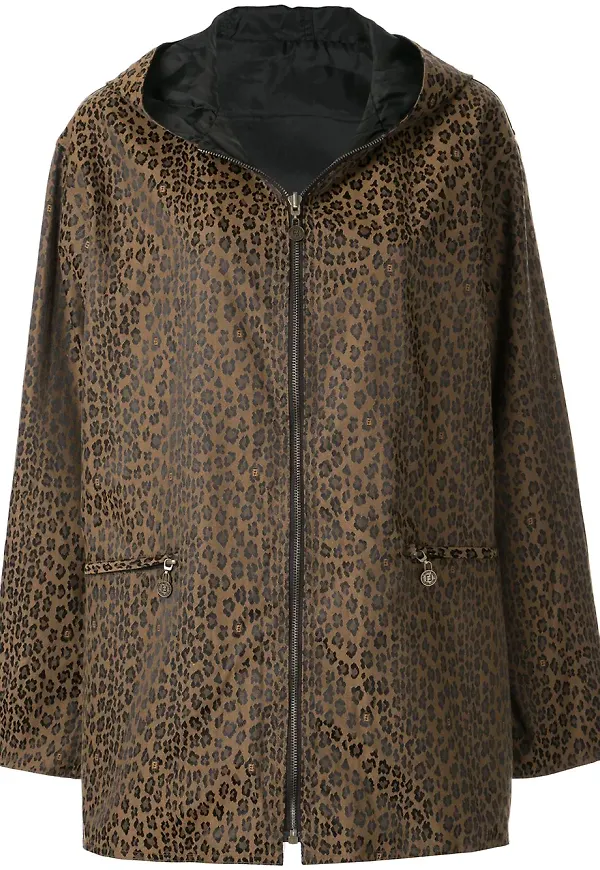 Fendi Pre-Owned vändbar kappa med huva - Brun