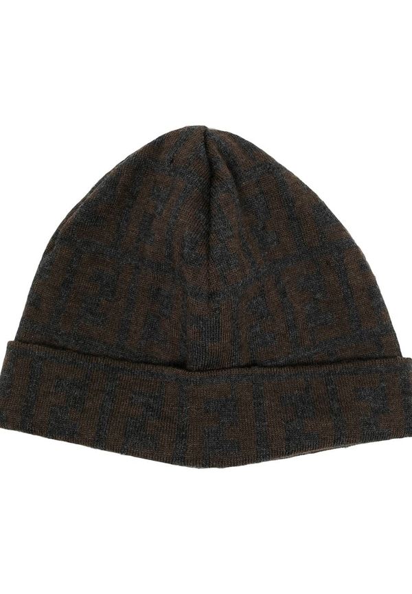 Fendi Pre-Owned Zucca-mönstrad mössa från 1990-talet - Grå