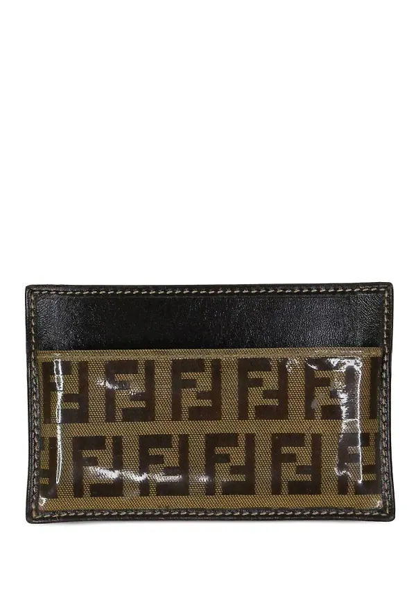 Fendi Pre-Owned Zucca cardholder - Brun