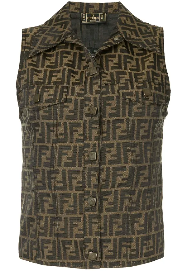 Fendi Pre-Owned ärmlös topp - Brun