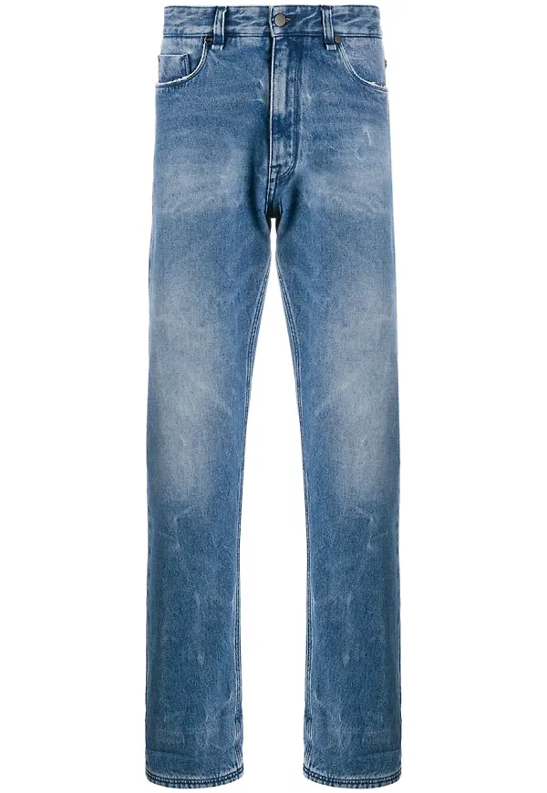 Fendi raka jeans med lös passform - Blå