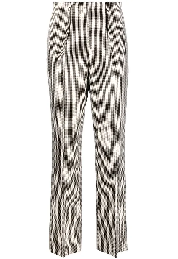 Fendi rutiga raka byxor - Neutral