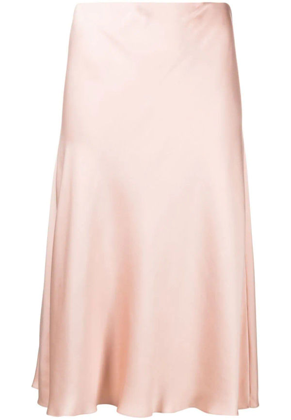 Fendi sidenkjol med hög midja - Rosa