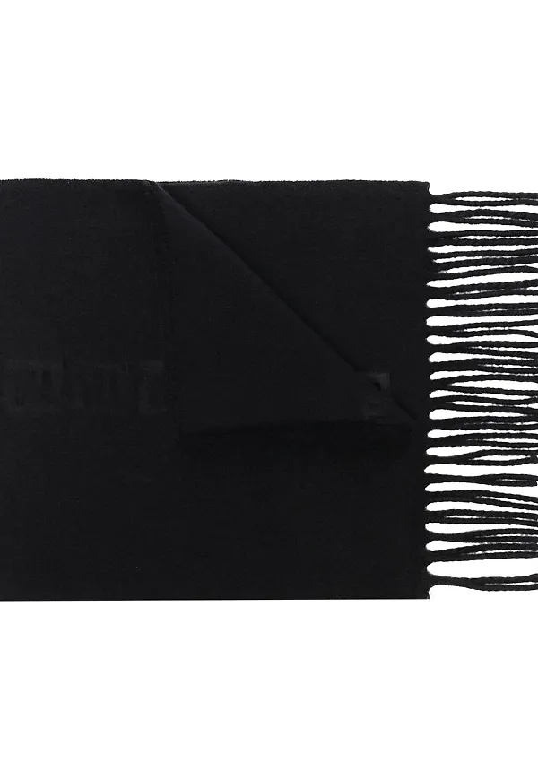 Fendi sjal med fransar - Svart