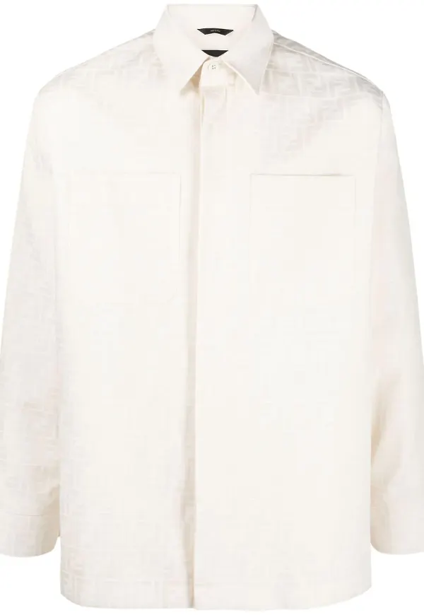 Fendi skjortjacka med monogram - Neutral