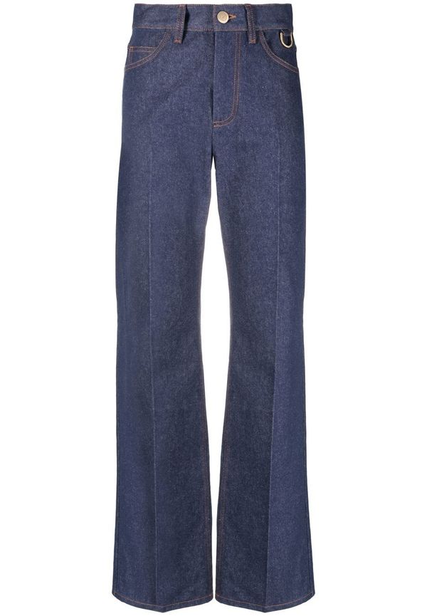 Fendi skräddade bootcut-jeans - Blå