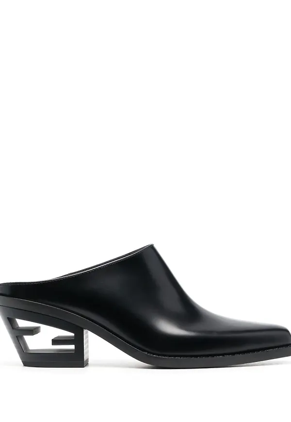 Fendi slip-ons med låg klack - Svart