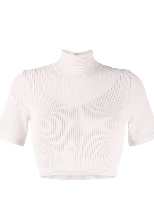 Fendi stickad croptop - Neutral