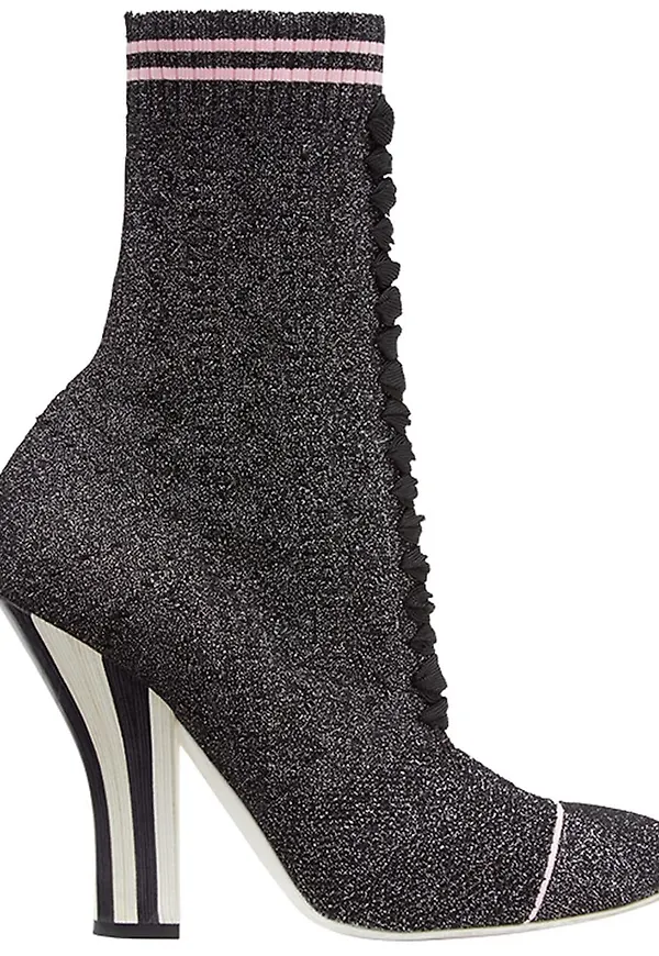 Fendi stretch fabric boots - Svart