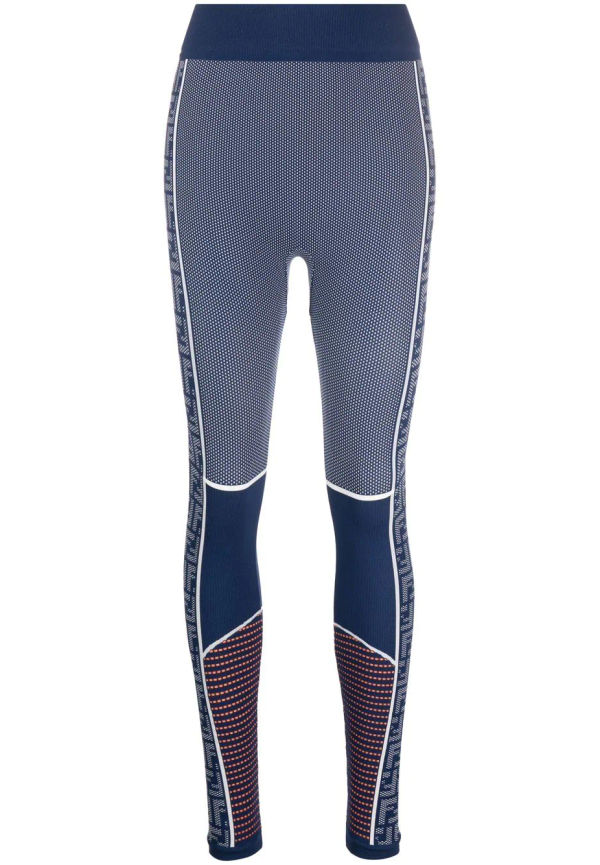 Fendi sömlösa leggings med monogram - Blå