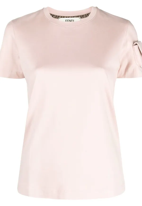Fendi t-shirt med rundad hals - Rosa