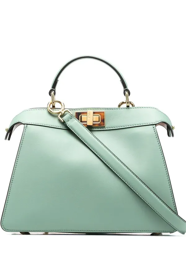 Fendi totebag i läder - Grön