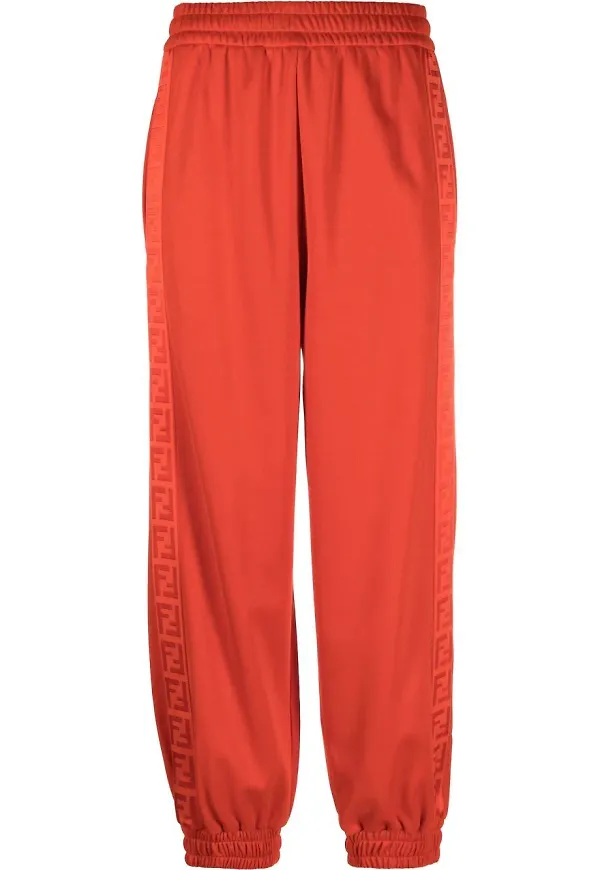 Fendi trackpants med logotyp - Röd