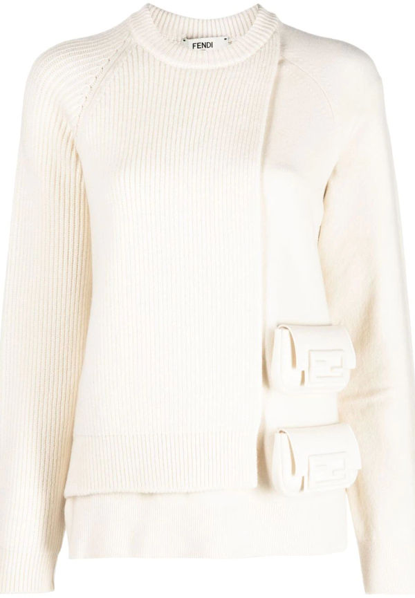 Fendi tröja med ficka - Neutral